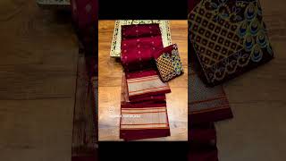 Shreya Kalanjali Paithani Embroidery Work Blouse All Over butti 2×1 Yeola Paithani Pallu Rs.2950 #yt