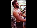 beard hunk chest workout