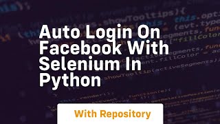 auto login on facebook with selenium in python
