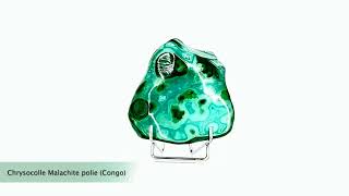 Chrysocolle et Malachite polie (Congo)