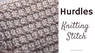 Hurdles Knitting Stitch Pattern - Texture Knitting Patterns