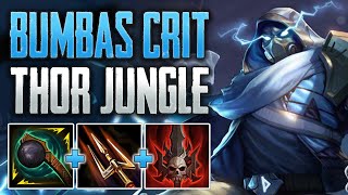 ONE SHOT CRIT BUILD! Thor Jungle Gameplay (SMITE Conquest)