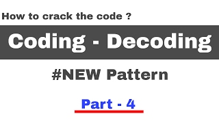 Coding Decoding New Pattern Reasoning Tricks For SBI PO |IBPS PO | BANK PO Part 4