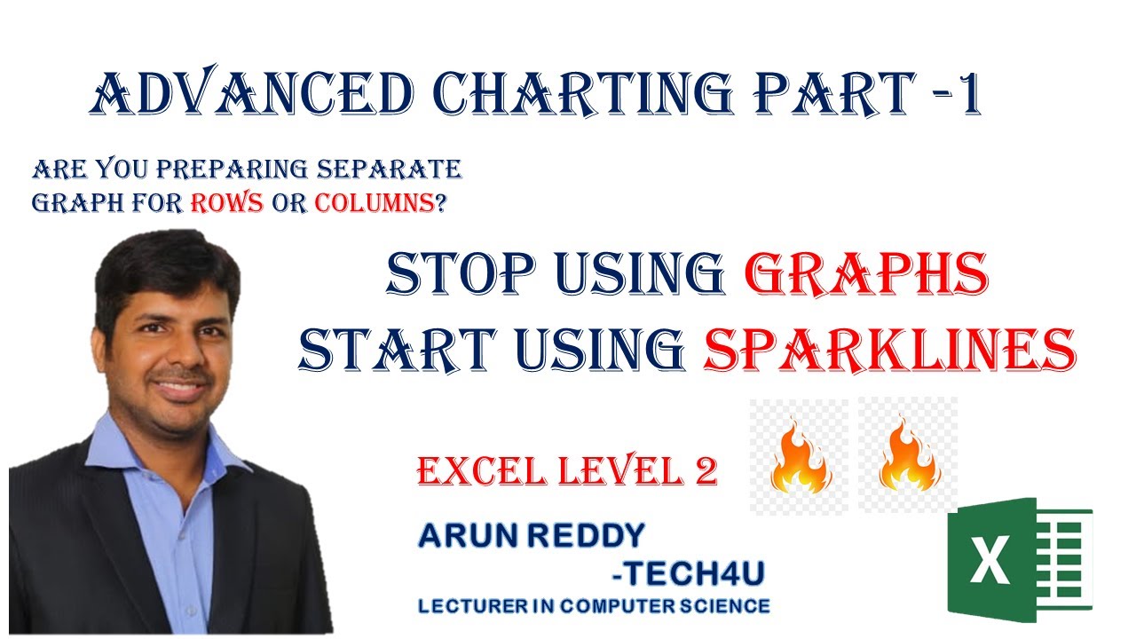 Excel Level Part 25 Sparklines Youtube