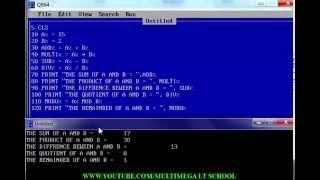 QBASIC Programming Tutorial – 5 – Maths Operators