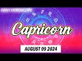 CAPRICORN 🔮❤️  horoscope today - AUGUST 9, 2024 🌞♑️ daily horoscope CAPRICORN ⭐️ LOVE horoscope ⭐️