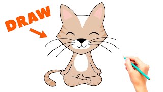 Como Desenhar um Gato Passo a Passo | How to Draw a Cat