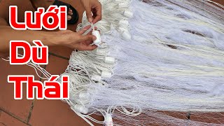 Lưới Dù Thái | Cao 4m x 100m x 8cm Phao Ngón Chân Cái Dường Dù Lớn #1tr9 || luoi danh ca a trung