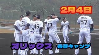 【プロ野球】2024.2.4　オリックス　春季キャンプ　『投手　Aグループ　守備練習②』