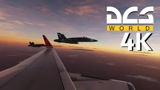 F/A-18C Escorting A320 | Max Graphics 4K DCS World