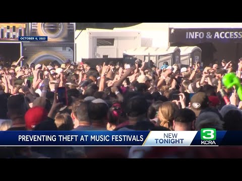 What is being done to prevent thefts at Sacramento music festivals?