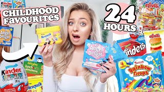 I ONLY ate CHILDHOOD foods for 24 HOURS!