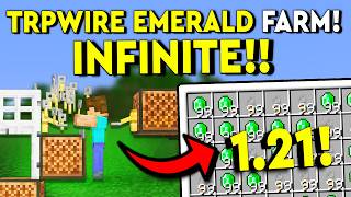 BEST 1.21+ INFINITE TRIPWIRE EMERALD FARM Minecraft Tutorial!