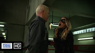 Laurel Lance Gets Stabbed By Damien Darhk In Prison Fight Scene | Arrow 4x18