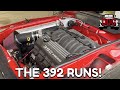 392 Hemi Swap First Fire Up And Exhaust Sound! Red '71 Dodge Challenger Build Update