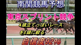 南関競馬予想　地方競馬予想　東京スプリント競争　東京スプリント　2020　4頭立てっぽいレースで何を切るか　当たる予想　アキの予想コーナー