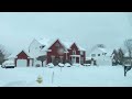 শীতকালে বরফ ঢাকা আমেরিকার গ্রাম দেখুন । american village during snow