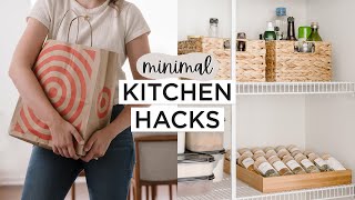 MINIMALIST KITCHEN HACKS | 7 Tips For A Clutter FREE Fridge + Pantry