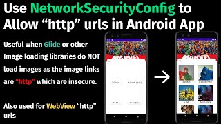 How to Allow insecure "http" url connection in an Android App using NetworkSecurityConfig?