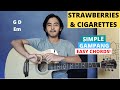 CHORD SIMPLE GAMPANG (Strawberries and Cigarettes - Troye Sivan) (Tutorial Gitar) Easy Chords!