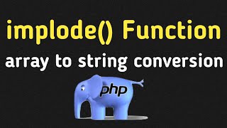 PHP For Beginners: implode() Function. Hindi/ Urdu