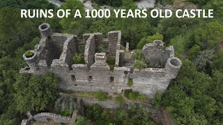 Beautifully preserved medieval castle ruins in the French Cevennes: Chateau de Moissac