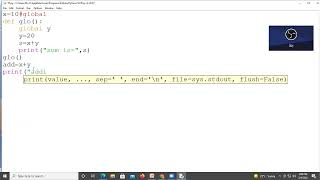 unit-3,part-4, global statement in python programming language, PPS , FE-19, SPPU