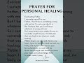 Prayer For Personal Healing #shorts #jesus #inspiration #prayer