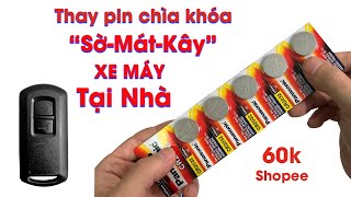 Cách thay pin chìa khóa smartkey vision