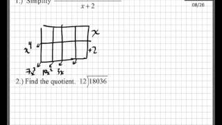 Reverse tabular method with polynomials