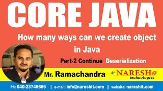 How many ways can we create object in Java Part 2 Continue Deserialization | Core Java Tutorial