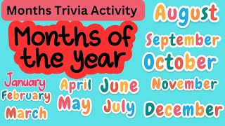 Fun Months Trivia Activity for Kids! Learn and Explore the Calendar Together!