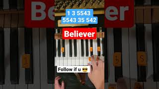 Believer (Easy Piano Tutorial)