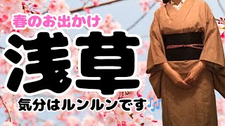 【キモノ】着物で浅草散歩してみたよ。着物好きさんにおすすめのお店をご紹介するよ。　#着物#浅草着物#浅草散歩#おでかけ#辻屋本店#東京蛍堂#浅草きらく屋#リサイクル着物#japan #asakusa