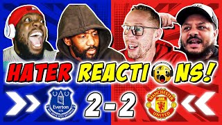 MAN UTD RIVALS \u0026 HATERS GUTTED 🤣 REACTION TO EVERTON 2-2 MAN UTD | PREMIER LEAGUE FAN REACTIONS