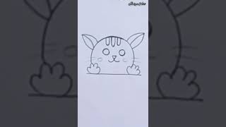 | CUTE BABY KITTEN 😸 DRAWING EASY | | CAT DRAWING | #shorts #creativeart #satisfyingvideo
