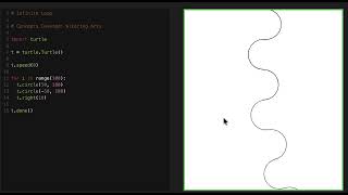 Infinity Loop in Python Turtle #art #ComputerGraphics #Python #turtle #fun #programming