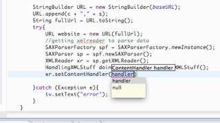 Android Application Development Tutorial - 157 - SAXParserFactory and XMLReader