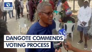 Aliko Dangote Votes, Commends Election Process