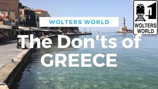 Visit Greece - The DON'Ts of Visiting Greece