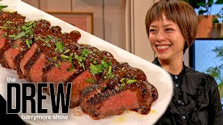 Pilar Valdes Shows Drew How to Perfectly Cook and Sear a Peppery Steak | Drew's Cookbook Club