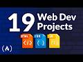 19 Web Dev Projects – HTML, CSS, JavaScript Tutorial