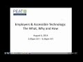 Employers & Accessible Technology: The What, Why and How