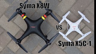 Half Chrome: Syma X8W vs. X5C