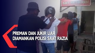 Sejumlah Preman Dan Jukir Liar Diamankan Polisi Saat Razia