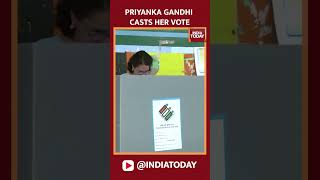 Priyanka Gandhi Vadra Casts Her Vote For Sixth Phase Of Lok Sabha Elections 2024 Elections In Delhi.