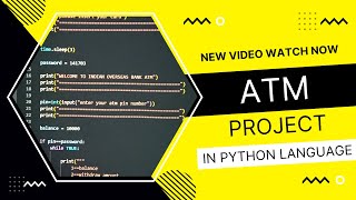 ATM PROGRAM in python language in hindi #python #programming #shorts #atm #easytoturial