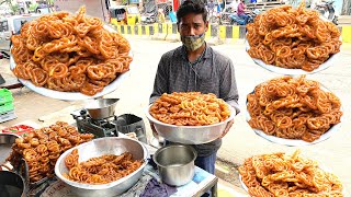 20 Years Old Jaggery Jalebi Vendors In Rajahmundry  | Juicy Jaggery  Jalebi | Yummy Jalebi Must Try