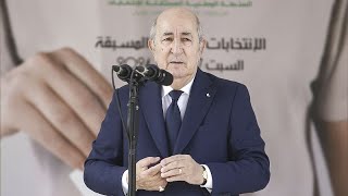 Algeria's incumbent president Tebboune votes