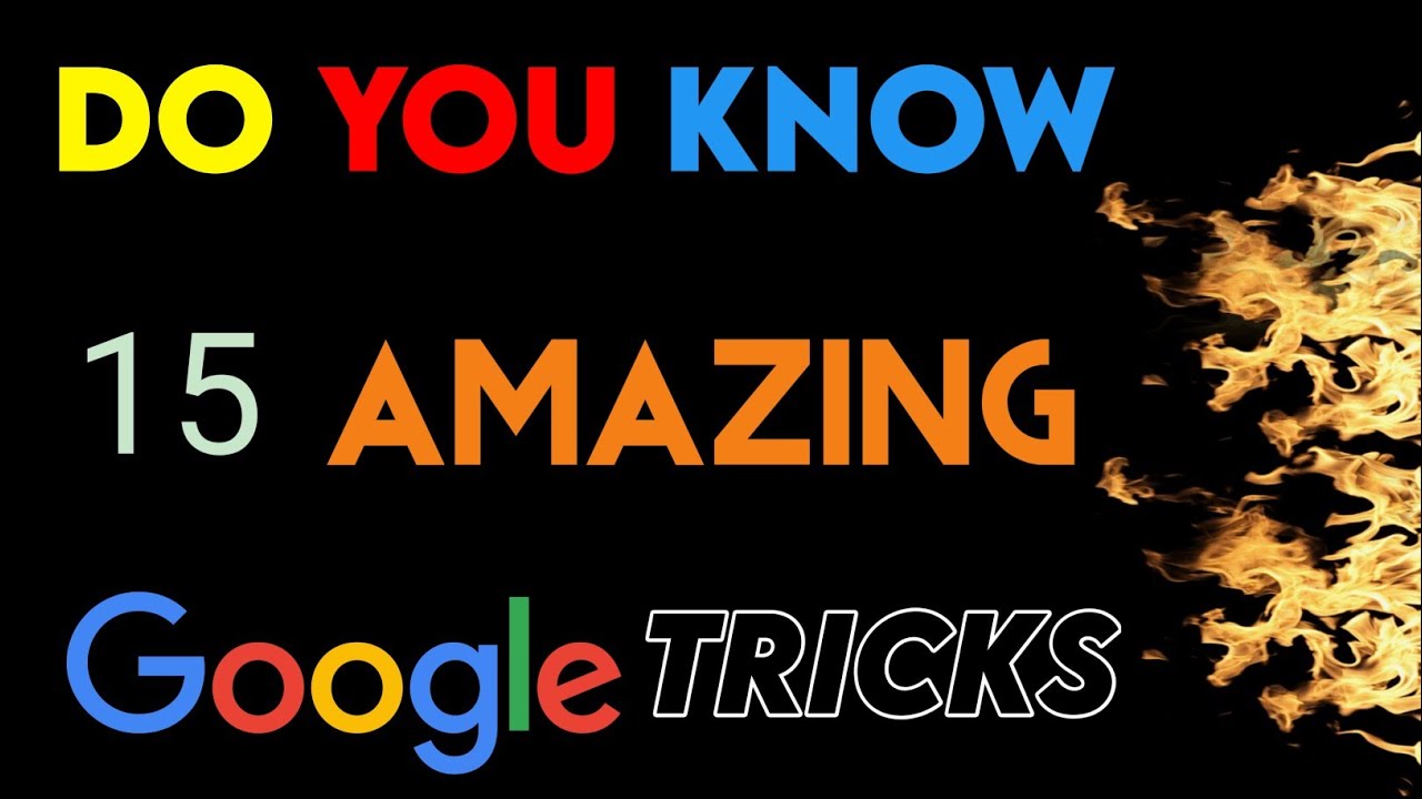 15 Amazing Google Tricks ? - YouTube